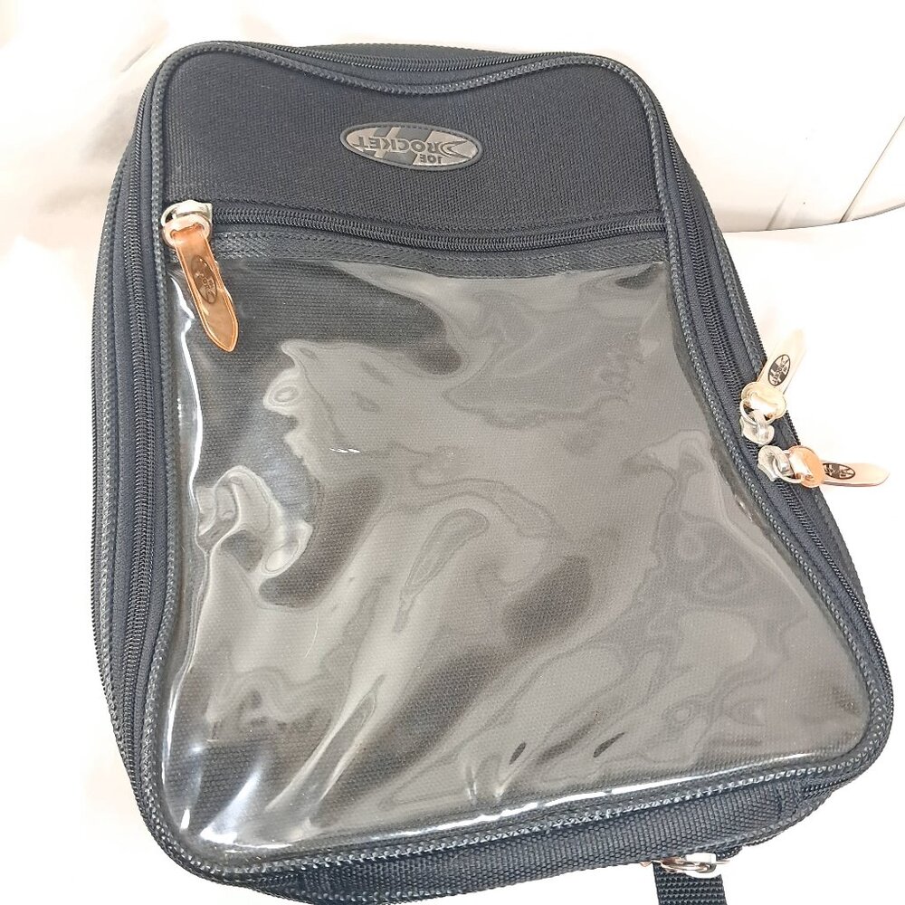 Joe Rocket Motorcycle Magnetic Sport‎ Tank Storage Bag Black Clear Map Pocket